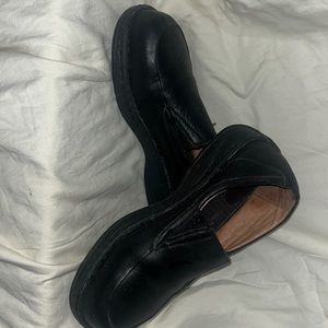 Vibram Black Leather Mules